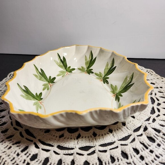 Simpsons Pottery Serving Dish Normandy Pattern Bowl Hand Painted Made in England - Picture 2 of 10